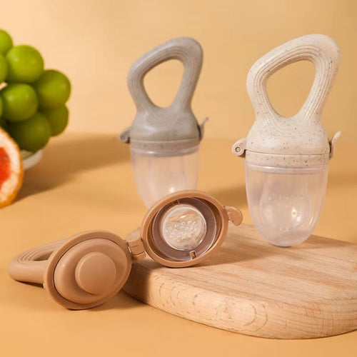 Baby Silicone Fruit Feeder & Teether (5-in-1 Set)