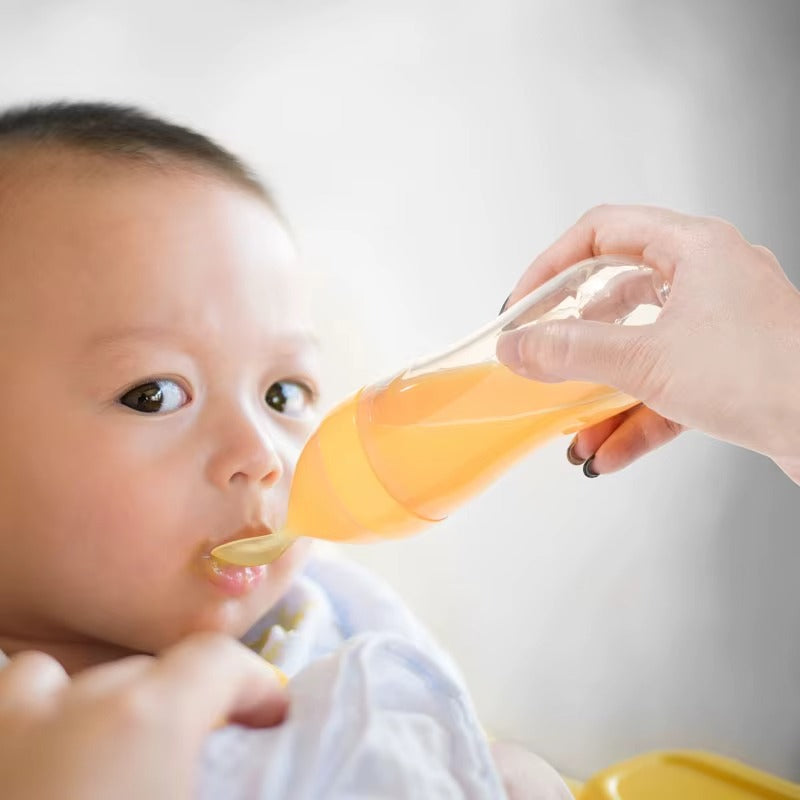 Baby Silicone Squeeze Spoon Feeder